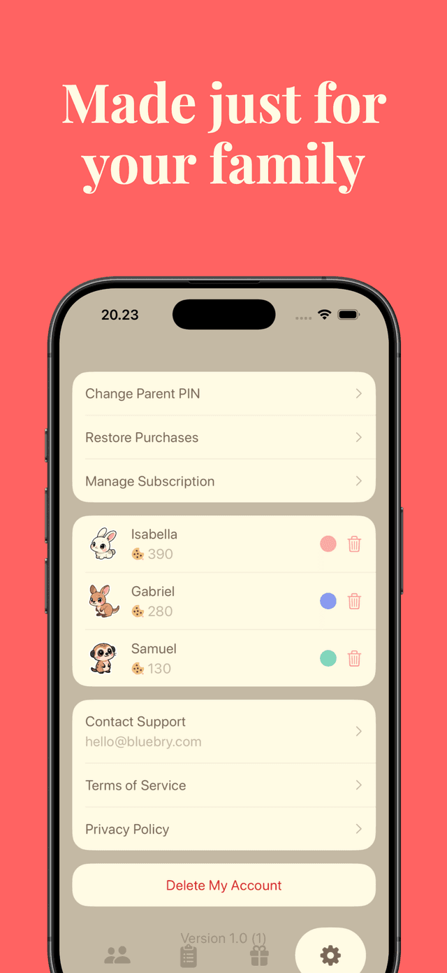 Parent controls built in